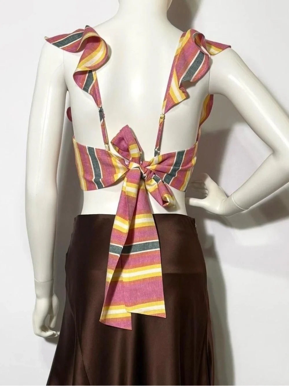 BCBG Generation multicoloured striped crop top | Size 4 - Picture 6 of 9